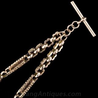 Victorian 9K Rose Gold Watch Chain