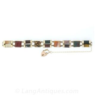 Victorian Agate Link Bracelet