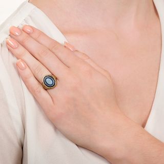 Victorian Agate Poison Ring