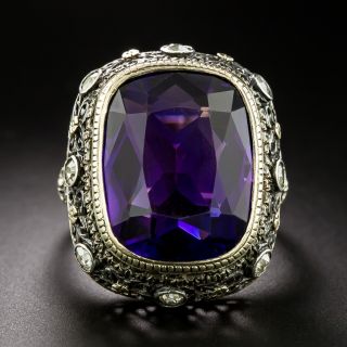 Victorian Amethyst and Diamond Ring - 2