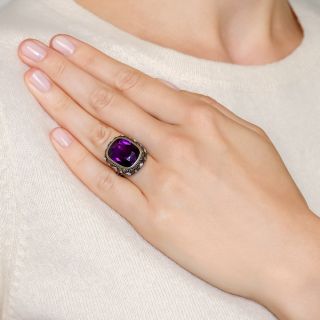 Victorian Amethyst and Diamond Ring