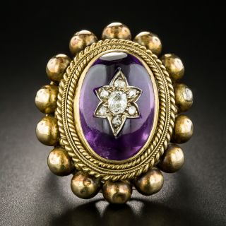 Victorian Amethyst and Diamond Star Ring  - 3