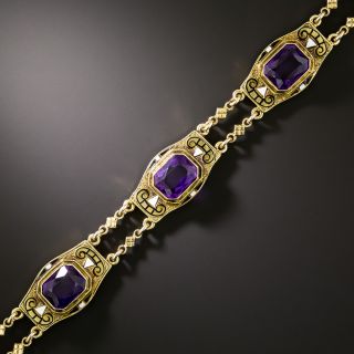 Victorian Amethyst and Enamel Bracelet - 2