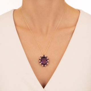 Victorian Amethyst and Pearl Necklace