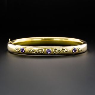 Victorian Amethyst Bangle Bracelet - 1