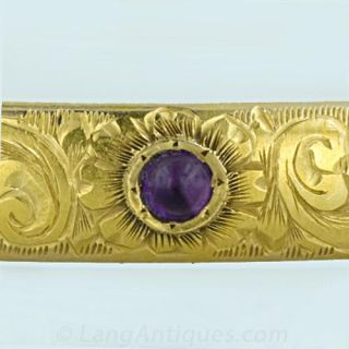 Victorian Amethyst Bangle Bracelet