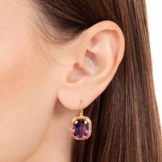 Victorian Amethyst Dangle Earrings
