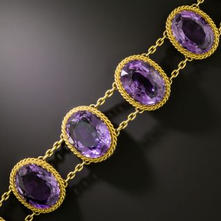 Victorian Amethyst Link Bracelet - 2
