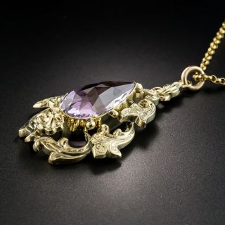 Victorian Amethyst Pendant Necklace