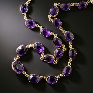 Victorian Amethyst Rivière Necklace, English - 3