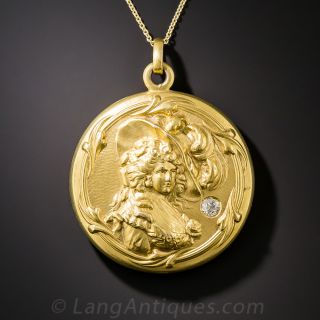 Victorian/Art Nouveau Round Locket - 1