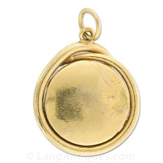 Victorian Banded Agate and Serpent Motif Pendant