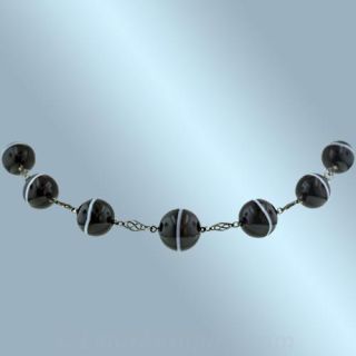 Victorian Banded Agate Necklace Main View