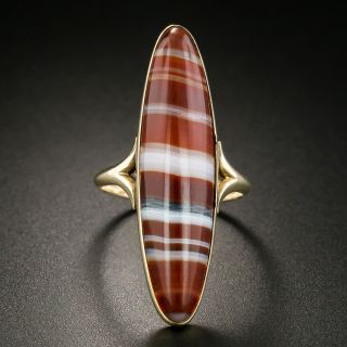 Victorian Banded Agate Ring - 1