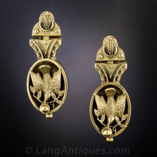 Victorian Bird and Branch Earrings 