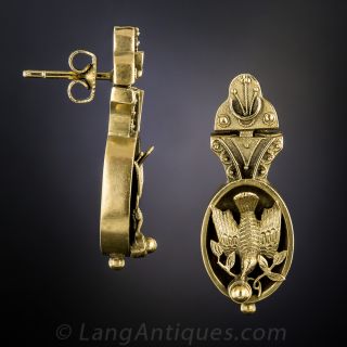 Victorian Bird and Branch Earrings 