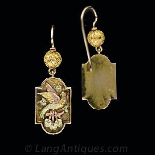 Victorian Bird Motif Earrings