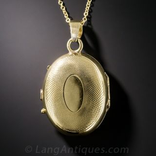 Victorian Black Enamel Mourning Locket