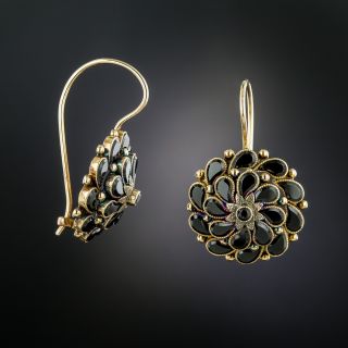 Victorian Black Onyx Earrings - 2