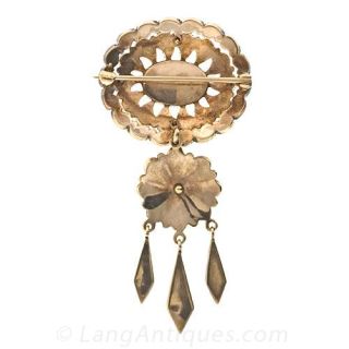 Victorian Black Onyx Pin