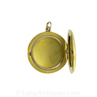 Victorian Bloomed Gold Diamond Locket
