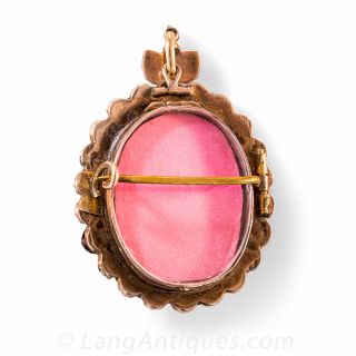 Victorian Bohemeian Garnet Locket Pin/Pendant