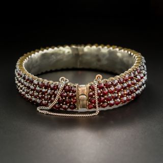 Victorian Bohemian Garnet Bangle Bracelet