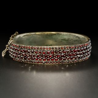 Victorian Bohemian Garnet Bangle  - 2