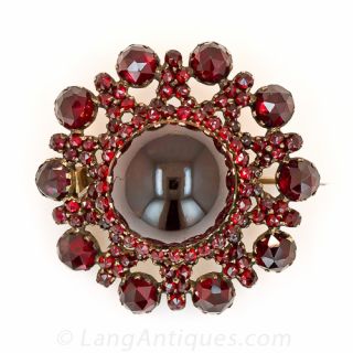 Victorian Bohemian Garnet Brooch