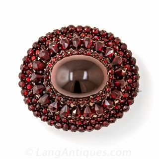 Victorian Bohemian Garnet Brooch