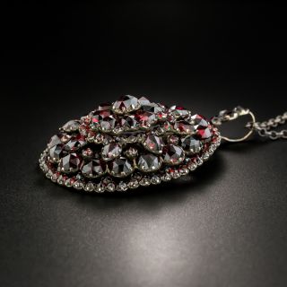 Victorian Bohemian Garnet Cluster Pendant