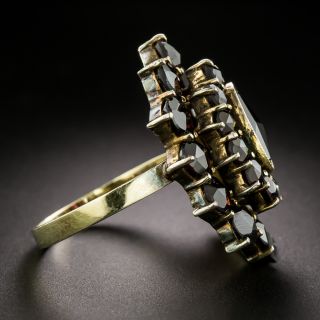 Victorian Bohemian Garnet Cluster Ring