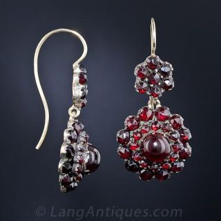 Victorian Bohemian Garnet Earrings 
