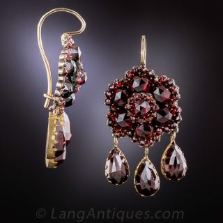 Victorian Bohemian Garnet Earrings