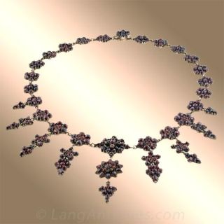 Victorian Bohemian Garnet Necklace Main View