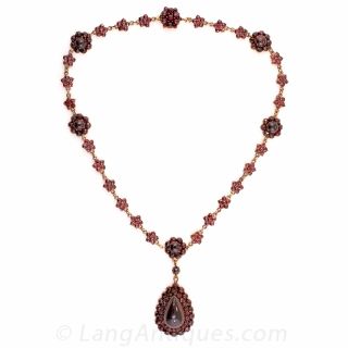Victorian Bohemian Garnet Necklace 