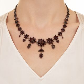 Victorian Bohemian Garnet Necklace