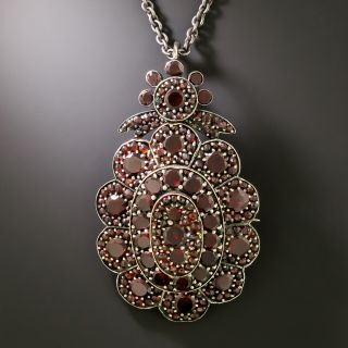 Victorian Bohemian Garnet Pendant/Brooch - 3