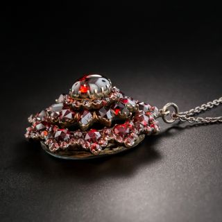 Victorian Bohemian Garnet Pendant Locket 