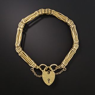 Victorian Bracelet with Heart Lock