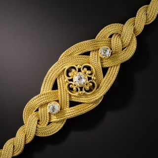 Victorian Braided Diamond Bracelet - 2