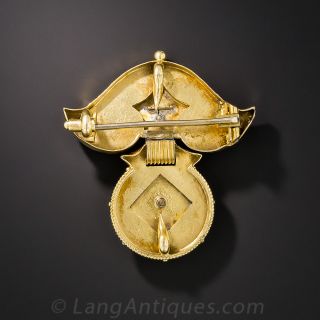 Victorian Etruscan  Revival Brooch