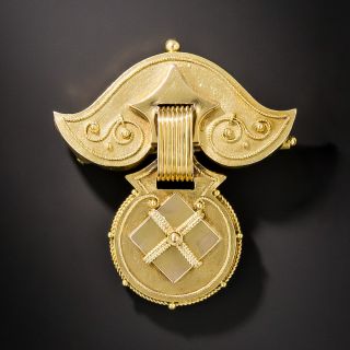 Victorian Etruscan  Revival Brooch