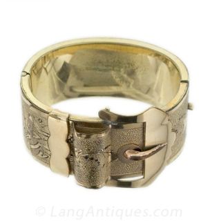 Victorian Buckle Motif Bangle Bracelet