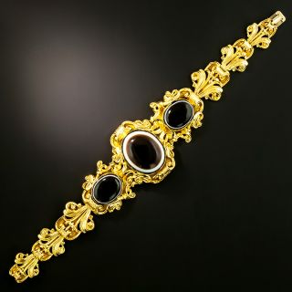 Victorian Bull's-Eye Agate Renaissance Revival Bracelet, English - 2