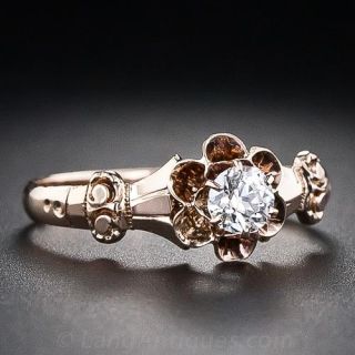 Victorian Buttercup .20 Carat Diamond Ring