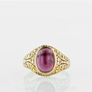 Victorian-Cabochon-Garnet-Ring-Main-View