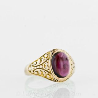 Victorian Cabochon Garnet Ring