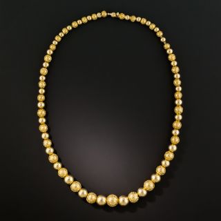 Victorian Cannetille Beaded Necklace