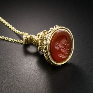 Victorian Carnelian Seal Fob Pendant